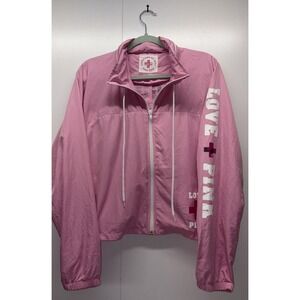 Vintage PINK By Victoria Secret Juniors Wind Breaker Lifeguard Jacket Size Large